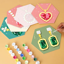 Carica l'immagine nel visualizzatore di Gallery, Mini Set Dipingere con i Numeri - Esagoni (6 pezzi) - Gemme Preziose