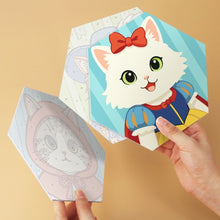 Carica l'immagine nel visualizzatore di Gallery, Mini Set Dipingere con i Numeri - Esagoni (6 pezzi) - Gatti in Costume