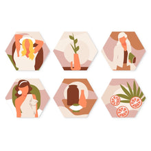 Carica l'immagine nel visualizzatore di Gallery, Mini Set Dipingere con i Numeri - Esagoni (6 pezzi) - Musa di Terracotta Figured'Art