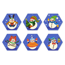 Carica l'immagine nel visualizzatore di Gallery, Mini Set Dipingere con i Numeri - Esagoni (6 pezzi) - Amici Gelati Figured'Art