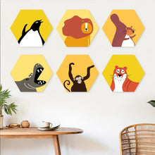 Carica l'immagine nel visualizzatore di Gallery, Mini Set Dipingere con i Numeri - Esagoni (6 pezzi) - Fauna Selvatica
