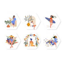 Carica l'immagine nel visualizzatore di Gallery, Mini Set Dipingere con i Numeri - Esagoni (6 pezzi) - Natura e Grazia Figured'Art