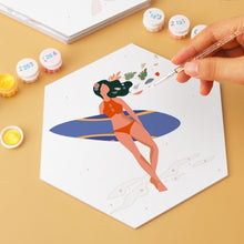 Carica l'immagine nel visualizzatore di Gallery, Mini Set Dipingere con i Numeri - Esagoni (6 pezzi) - Natura e Grazia