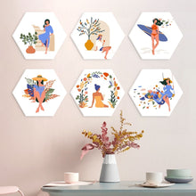 Carica l'immagine nel visualizzatore di Gallery, Mini Set Dipingere con i Numeri - Esagoni (6 pezzi) - Natura e Grazia