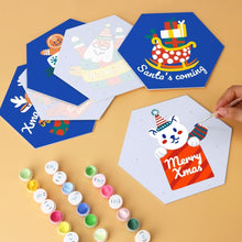 Carica l'immagine nel visualizzatore di Gallery, Mini Set Dipingere con i Numeri - Esagoni (6 pezzi) - Ho Ho Holiday