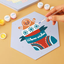 Carica l'immagine nel visualizzatore di Gallery, Mini Set Dipingere con i Numeri - Esagoni (6 pezzi) - Ho Ho Holiday