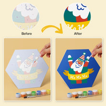 Carica l'immagine nel visualizzatore di Gallery, Mini Set Dipingere con i Numeri - Esagoni (6 pezzi) - Ho Ho Holiday