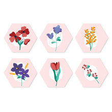 Carica l'immagine nel visualizzatore di Gallery, Mini Set Dipingere con i Numeri - Esagoni (6 pezzi) - Petali Delicati Figured'Art