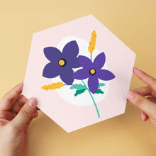 Carica l'immagine nel visualizzatore di Gallery, Mini Set Dipingere con i Numeri - Esagoni (6 pezzi) - Petali Delicati