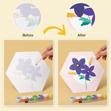 Carica l'immagine nel visualizzatore di Gallery, Mini Set Dipingere con i Numeri - Esagoni (6 pezzi) - Petali Delicati
