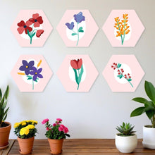 Carica l'immagine nel visualizzatore di Gallery, Mini Set Dipingere con i Numeri - Esagoni (6 pezzi) - Petali Delicati