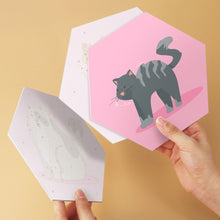 Carica l'immagine nel visualizzatore di Gallery, Mini Set Dipingere con i Numeri - Esagoni (6 pezzi) - Animali su Rosa