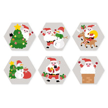 Carica l'immagine nel visualizzatore di Gallery, Mini Set Dipingere con i Numeri - Esagoni (6 pezzi) - Babbo Natale e Amici Figured'Art
