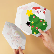 Carica l'immagine nel visualizzatore di Gallery, Mini Set Dipingere con i Numeri - Esagoni (6 pezzi) - Babbo Natale e Amici