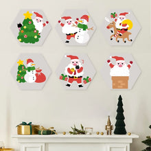 Carica l'immagine nel visualizzatore di Gallery, Mini Set Dipingere con i Numeri - Esagoni (6 pezzi) - Babbo Natale e Amici