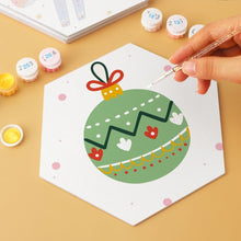 Carica l'immagine nel visualizzatore di Gallery, Mini Set Dipingere con i Numeri - Esagoni (6 pezzi) - Set Natalizio