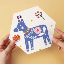 Carica l'immagine nel visualizzatore di Gallery, Mini Set Dipingere con i Numeri - Esagoni (6 pezzi) - Set Natalizio