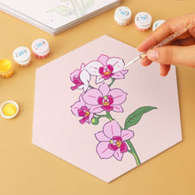 Carica l'immagine nel visualizzatore di Gallery, Mini Set Dipingere con i Numeri - Esagoni (6 pezzi) - Set Fiori