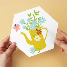 Carica l'immagine nel visualizzatore di Gallery, Mini Set Dipingere con i Numeri - Esagoni (6 pezzi) - Fiori nell'Annaffiatoio 2