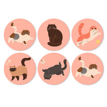 Carica l'immagine nel visualizzatore di Gallery, Mini Set Dipingere con i Numeri - Dischi di Ø20cm (6 pezzi) - Gatti Curiosi 2 Figured'Art