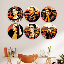 Carica l'immagine nel visualizzatore di Gallery, Mini Set Dipingere con i Numeri - Dischi di Ø20cm (6 pezzi) - Icone dell'Arte