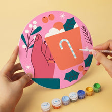 Carica l'immagine nel visualizzatore di Gallery, Mini Set Dipingere con i Numeri - Dischi di Ø20cm (6 pezzi) - Piccole Meraviglie Festive