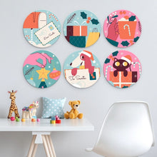 Carica l'immagine nel visualizzatore di Gallery, Mini Set Dipingere con i Numeri - Dischi di Ø20cm (6 pezzi) - Piccole Meraviglie Festive