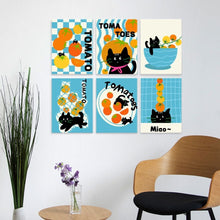 Carica l'immagine nel visualizzatore di Gallery, Mini Set Dipingere con i Numeri 15x20cm (6 pezzi) - Miao e Pomodori