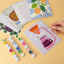 Carica l'immagine nel visualizzatore di Gallery, Mini Set Dipingere con i Numeri 15x20cm (6 pezzi) - Coffee Time