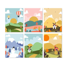 Carica l'immagine nel visualizzatore di Gallery, Mini Set Dipingere con i Numeri 15x20cm (6 pezzi) - Viaggio tra le Stagioni Figured'Art