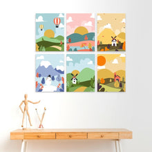 Carica l'immagine nel visualizzatore di Gallery, Mini Set Dipingere con i Numeri 15x20cm (6 pezzi) - Viaggio tra le Stagioni