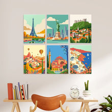 Carica l'immagine nel visualizzatore di Gallery, Mini Set Dipingere con i Numeri 15x20cm (6 pezzi) - Il Mondo a Colori