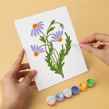Carica l'immagine nel visualizzatore di Gallery, Mini Set Dipingere con i Numeri 15x20cm (6 pezzi) - Illustrazioni di Fiori di Campo