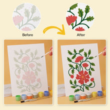 Carica l'immagine nel visualizzatore di Gallery, Mini Set Dipingere con i Numeri 15x20cm (6 pezzi) - Illustrazioni di Fiori di Campo