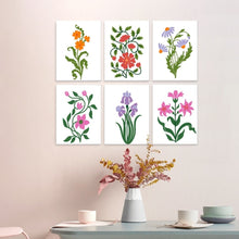 Carica l'immagine nel visualizzatore di Gallery, Mini Set Dipingere con i Numeri 15x20cm (6 pezzi) - Illustrazioni di Fiori di Campo