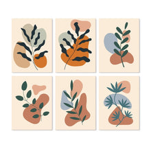 Carica l'immagine nel visualizzatore di Gallery, Mini Set Dipingere con i Numeri 15x20cm (6 pezzi) - Fogliame Astratto Figured'Art