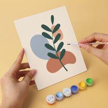 Carica l'immagine nel visualizzatore di Gallery, Mini Set Dipingere con i Numeri 15x20cm (6 pezzi) - Fogliame Astratto