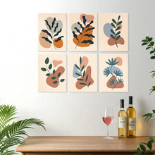 Carica l'immagine nel visualizzatore di Gallery, Mini Set Dipingere con i Numeri 15x20cm (6 pezzi) - Fogliame Astratto