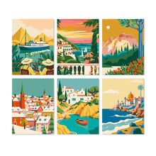Carica l'immagine nel visualizzatore di Gallery, Mini Set Dipingere con i Numeri 15x20cm (6 pezzi) - Viaggi sul Mare Figured'Art