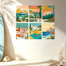 Carica l'immagine nel visualizzatore di Gallery, Mini Set Dipingere con i Numeri 15x20cm (6 pezzi) - Viaggi sul Mare