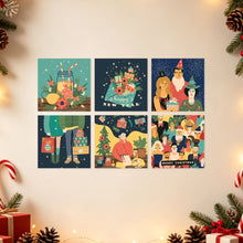 Carica l'immagine nel visualizzatore di Gallery, Mini Set Dipingere con i Numeri 20x20cm (6 pezzi) - Natale Incantato