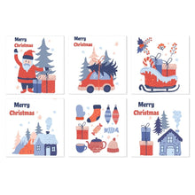 Carica l'immagine nel visualizzatore di Gallery, Mini Set Dipingere con i Numeri 20x20cm (6 pezzi) - Vacanze di Natale Figured'Art
