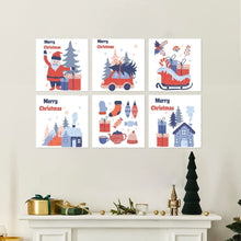 Carica l'immagine nel visualizzatore di Gallery, Mini Set Dipingere con i Numeri 20x20cm (6 pezzi) - Vacanze di Natale