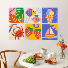 Carica l'immagine nel visualizzatore di Gallery, Mini Set Dipingere con i Numeri 20x20cm (6 pezzi) - Forme d'Estate