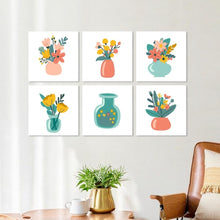 Carica l'immagine nel visualizzatore di Gallery, Mini Set Dipingere con i Numeri 20x20cm (6 pezzi) - Bouquet Minimal