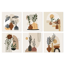 Carica l'immagine nel visualizzatore di Gallery, Mini Set Dipingere con i Numeri 20x20cm (6 pezzi) - Botanica in Terracotta Figured'Art
