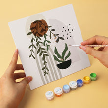 Carica l'immagine nel visualizzatore di Gallery, Mini Set Dipingere con i Numeri 20x20cm (6 pezzi) - Botanica in Terracotta
