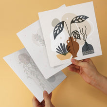 Carica l'immagine nel visualizzatore di Gallery, Mini Set Dipingere con i Numeri 20x20cm (6 pezzi) - Botanica in Terracotta