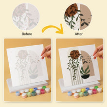 Carica l'immagine nel visualizzatore di Gallery, Mini Set Dipingere con i Numeri 20x20cm (6 pezzi) - Botanica in Terracotta
