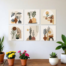 Carica l'immagine nel visualizzatore di Gallery, Mini Set Dipingere con i Numeri 20x20cm (6 pezzi) - Botanica in Terracotta
